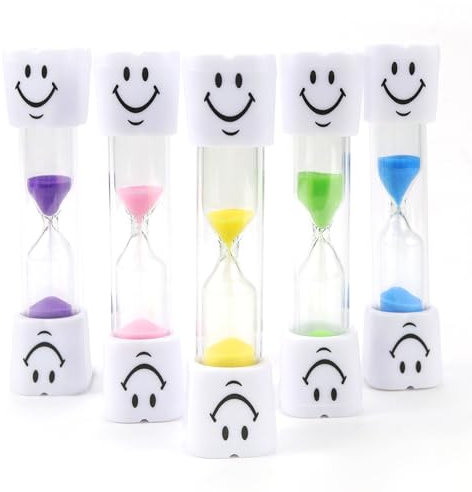 Sanduhr-Timer Sanduhren Für Kinder 3 Minuten Sanduhr Zeitmesser Smiley Glas Timer für Küche, Kinder, Zähneputzen, Zuhause