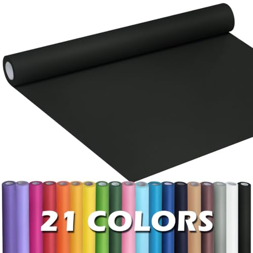 PerkHomy Black Kraft Paper Roll 17.5 x 960 (80') for Gift Wrapping Bouquet Flower Art Painting Craft Writing Packaging Shipping 80GSM 55LB (Black, 17.5 x 80')