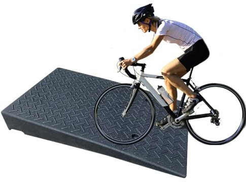 PVC-Heimschwellenrampe Türschwellenrampe Strapazierfähiges Laderampe aus Hochverdichtetem Gummigranulat Dämpfungsrampe Auffahrhilfe Schwellenrampe für Motorrad Auto Rollstuhl Anhänger Schubkarre (Siz