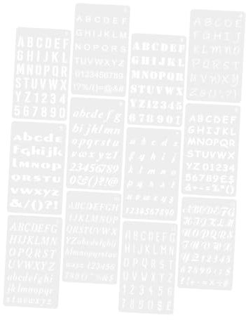 SEWOART 12blätter Teiliges Pet Schablonen Mit Großen Buchstaben Und Zahlen Wiederverwendbare Glatte Spray Schablonen Für Diy Basteln Wandgestaltung Kunsthandwerk Und Schulprojekte Waschbar