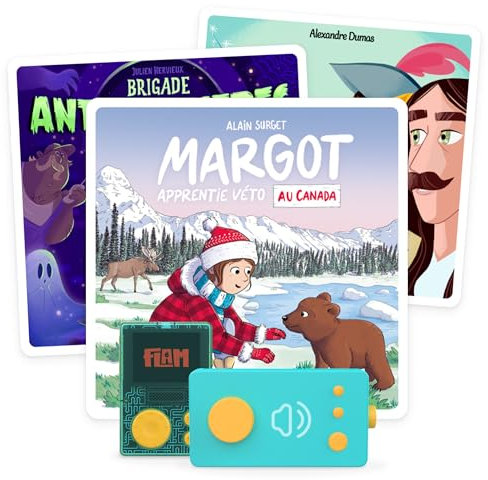 Lunii – Pack 3 Livres Audio interactifs pour Enfant dès 7 Ans - Magot apprentie véto au Canada, Brigade Anti-Monstres, Les 3 Mousquetaires – 5h10 d'écoute - Boîte à Histoires