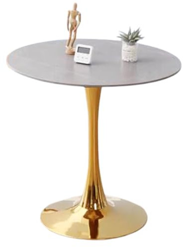 SZITW Stehtisch, Bistrotisch, 73,9 cm, Esstisch für Restaurants, runder Esstisch im Tulpenstil aus Marmor der Mitte des Jahrhunderts mit Säulenfuß für Wohnzimmer, Küche, Kaffee, Büro (Größe: 70 cm