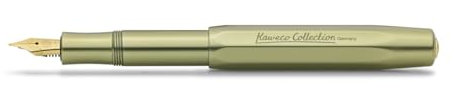 Kaweco COLLECTION Füllhalter Olivine I Exklusiver Füllfederhalter aus Aluminium für Tintenpatronen inklusive Retro Metallbox I Füller 12,7 cm in Grün I Federbreite: M (Medium)