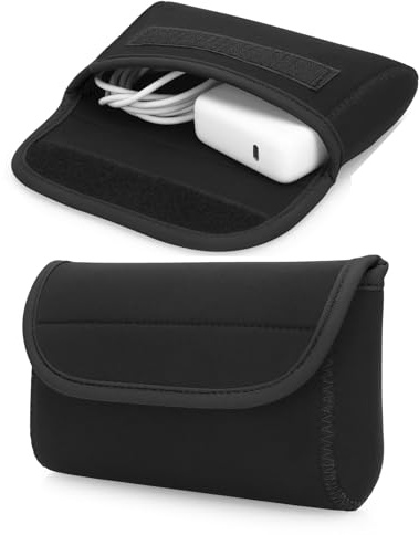 DOB SECHS Travel Cable Organiser Bag, Storage Pouch Bag for Electronic Accessories, Gadget Bag for Cables, Power Bank, Mouse, Charger, Hard Disk, Essentials for Men Women (Black)