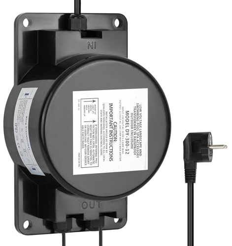 KWODE Transformador de iluminación de piscina de 180 W, 230 V CA a 12 V CA, transformador de baja tensión IP67, transformador toroidal para iluminación de piscina, iluminación de paisajes y fuentes
