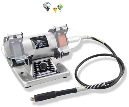 NGBFF Rock Tumbler Kit, Moteur de Vitesse de broyeur de Bureau Domestique, Machine de polissa de Jade, Machine d'affûta Multifonction Petite meuleuse 3 Pouces 150W,Outils de Bricolage