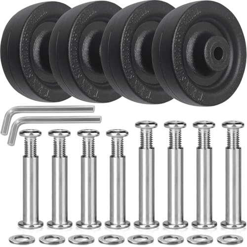 Luggage Suitcase Replacement Wheels 4 Stück Kofferrollen Ersatzrollen 50x16mm Kofferrollen Ersatzteile Abriebfest Gummi Gepäckrollen Ersatzräder für Koffer L49