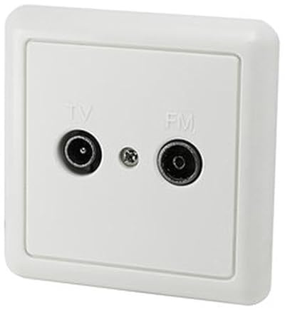 Base Antena Universal empotrable para TV-FM, con diseño Compacto y fácil instalación; Ideal para Mejorar la recepción de señal.