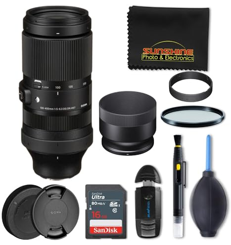 Sigma 100-400mm f5-6.3 DG DN OS Contemporary Lens for Sony E (Lens + Basic Bundle)