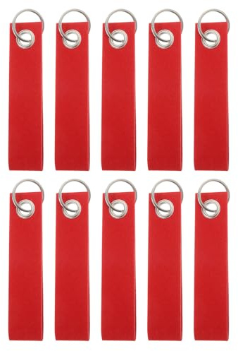 QUARKZMAN Filz Schlüsselanhänger mit Edelstahl Ring, Schlüsselanhänger | Rohlinge Bunt Beschriftbare Filzanhänger für DIY Taschen Dekoration