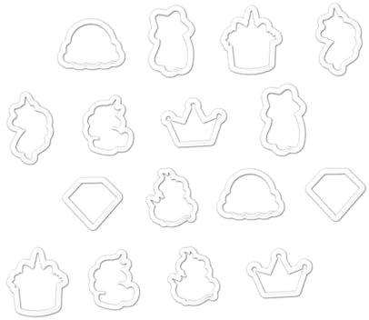 CIYODO 16 Piezas Cortadores de Galletas de Plástico de Decoración de Galletas de Unicornio Herramienta de Horneado Diy