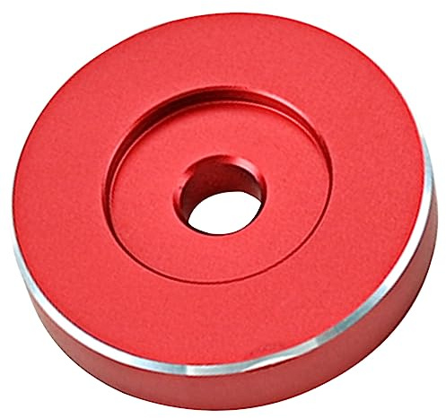 EXCEART Adaptateur Stabilité Rouge en Aluminium pour Platine Phonographe Protège la Qualité Sonore, pour Amateurs de Musique et Tourne-disques