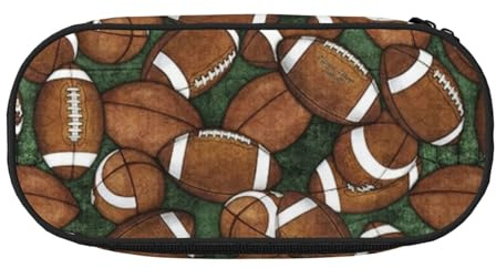 Yyoretp Federmäppchen mit großem Fassungsvermögen, Motiv: Fußball, Grün, großes Federmäppchen, Schreibwaren, Stiftebeutel für Bürobedarf