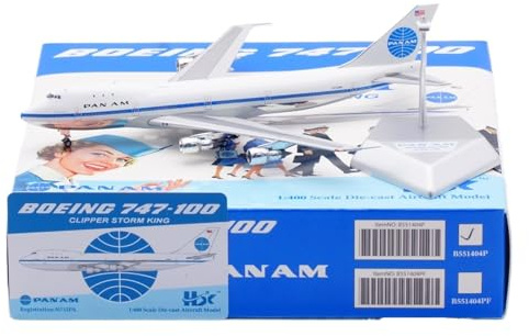 RIVPAHGQ Replica Aircraft Models 17cm Miniature Civil Airliner 1/400 For Pan Am For Boeing B747-100 N732PA Flap Static Aircraft Models Miniature Airplane Model(Regular)