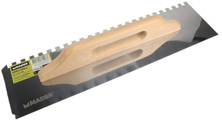 Llana - Frattone dentato in acciaio inox, 500 x 130 mm, ideale per lisciare e dare consistenza alle superfici nei lavori di pittura e gesso.