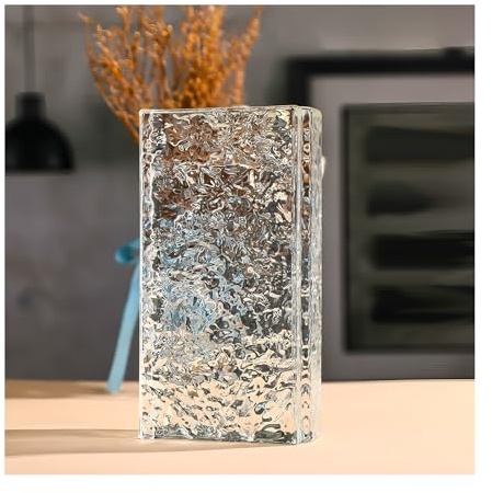 Clear Rectangular Glass Block High Transparency Sided Crystal Bricks for Hotel Home Bedroom Bar(10PCS)
