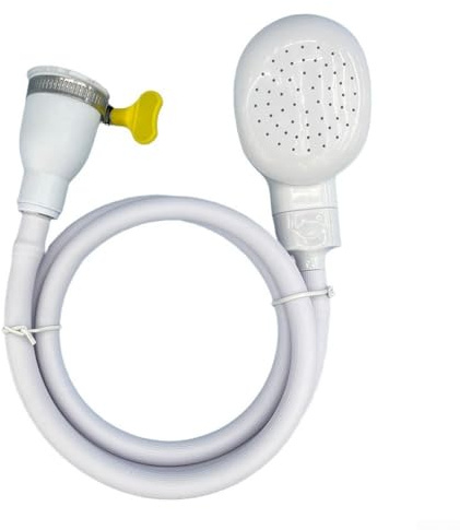 Emiif For Bath For Tap shower hose attachment with fit clamp, compatible with DN15 interface, for pet For Bathing and cleaning tasks, made from rubber with portable design (1.3Meters)