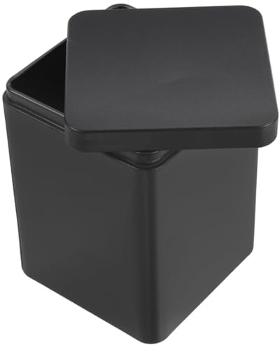 DOITOOL Lata Cuadrada de Hierro para Almacenar Té Tapa Hermética y Diseño Decorativo Adecuado para Guardar Dulces y Especias Escritorio