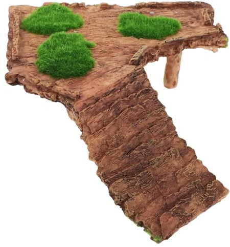 Alasum Piattaforma per Crogiolarsi in Resina per Tartarughe Terrazza per Acquari Rettili Rifugio Decorativo Stabile e Leggero per Habitat Acquario e Terrario
