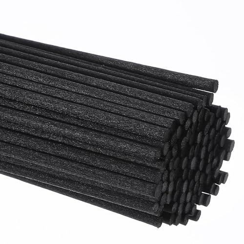 Yolev 100Pcs Reed Diffuser Sticks Black Fibre Reed Sticks 9 Inch Diffuser Sticks Refill for Home Office Aromatherapy Scent Refills Diffusers