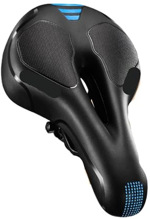 Trekking Bike Seat Saddle Waterproof Hollow Comfortable Cycling Bicycle Cushion for Road Exercise(Blue)
