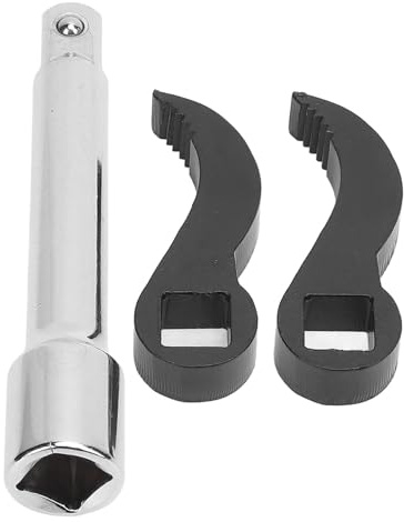 YDuupxe Pry Bar Wrench Adaptor Head, 3 Pcs Crowbar Adapter Head Tool Set with Extension Bar for Half Shaft Removal Car Repairing Tools, Sturdy 65 Manganese Steel Construction
