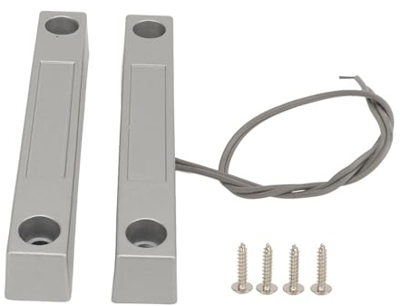 Interruptor Magnético NC para Puerta Corredera, Sensor Reed, 0,5A 100V, Material Aleación Zinc - Alta Sensibilidad, Diseño Duradero, Instalación Sencilla para Garajes y Almacenes