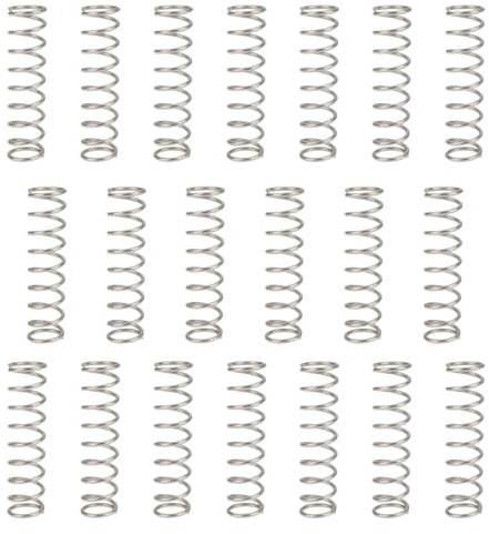 ECSiNG Lot de 20 Ressorts de Compression Acier Inoxydable 304 Fil 1 mm od 9 mm Longueur 35 mm Compatible avec Petits Appareils