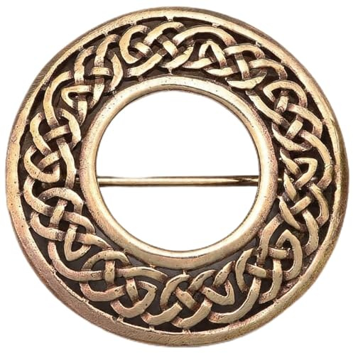 Drachensilber feine Bronze Brosche antiker Schmuck Anstecknadel Keltenknoten Gewandschließe Männer Frauen