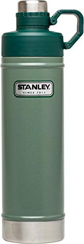 Stanley Legendary Classic Trinkflasche für kalte Getränke, 0.75 L, Hammertone Green, 18/8 Edelstahl, Doppelwandig Vakuumisoliert, Auslaufsicher, gesicherter Deckel, Isolierflasche flasche