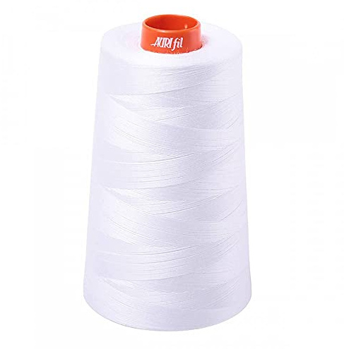 Aurifil 2024 Mako 50 Wt 100% bomullstråd, 6,452 Yard kon vit