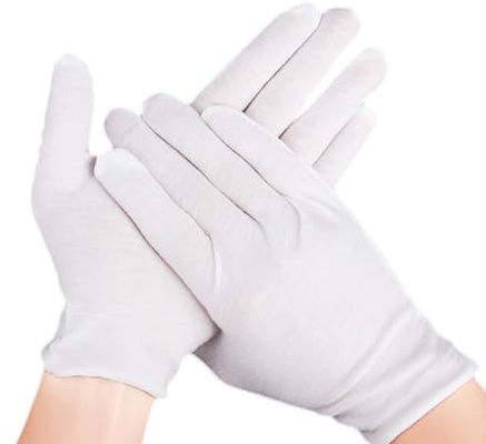 12 Pairs White Cotton Gloves For Dry Hands and Eczema,Soft Breathable Stretchy Working Gloves for coins, Jewelry,Moisturizing Glove for Women and man