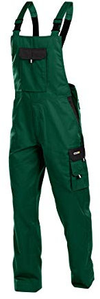 DASSY® Calais Zweifarbige Arbeitslatzhose - Größe 46 - FLASCHENGRÜN/SCHWARZ