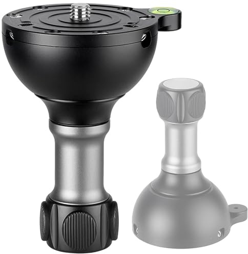 LEOFOTO YB-75MP 75mm Leveling Half Ball Adapter for Bowl Tripod Medium Handle