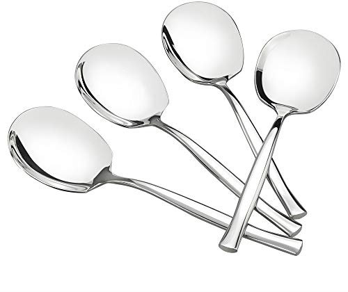 Xowine 6 Pieces Buffet Serving Spoons, Stainless Steel Large Serving Spoon