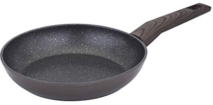 RESTO 93024 tiefe Pfanne - Induktion aus hochwertigem geschmiedetem Aluminium - Bratpfanne mit Marmor-Antihaftbeschichtung 4-lagig für alle Herdarten geeignet