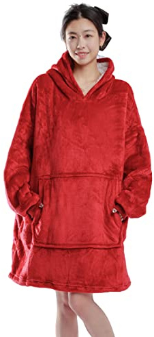 SBYMX Sweat Polaire Femme,Sweat à Capuche Super Dalian, Ultra Douce en Polaire Sherpa Chaude et Confortable,Taille Unique pour Femme, Fille, Adulte, Homme, garçon