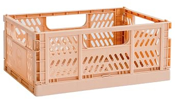 3 Sprouts - Klappboxen Faltbar Stabil - Medium, Stapelbare und Robuste Aufbewahrungslösung für Zuhause und Auto - Ton