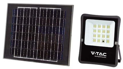 V-TAC Kit pannello solare e proiettore led 1200 lumen 4000K IP65 VT-55100-6967
