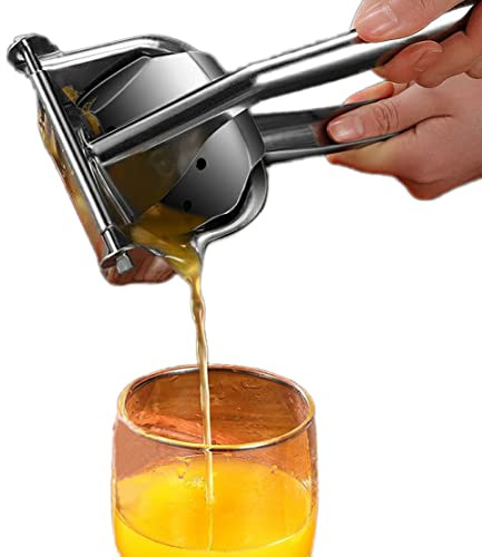 EEYZD Spremiagrumi manuale, spremiagrumi portatile in acciaio inossidabile 304 alta qualità, spremifrutta manuale domestico per mele, pere, agrumi, melograni, limoni, arance altro
