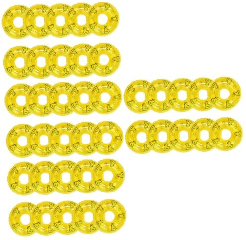 Vaguelly 40 STK Entenschwimmring Mini-Ornamente Mini-rettungsring Kleine Mini-hausdekoration Schwimmende Mini- Miniatur Dekorationen Ob11 PVC