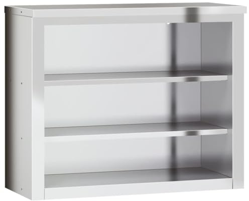 vidaXL Küchen-Wandschrank mit Ablagen Edelstahl