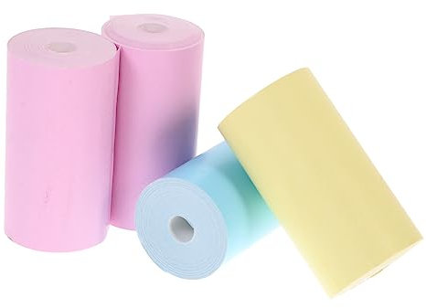 Farbiges Thermodruckpapier 57x30mm, 4 Stück, Pvc, Klar