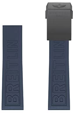 GUANBBD Diver Pro Gummiarmband für Breitling-Uhrenarmbänder für Avenger Navigtimer World wasserdicht weiches Gummi mit Schnalle 22 mm / 24 mm(Größe:24 mm)