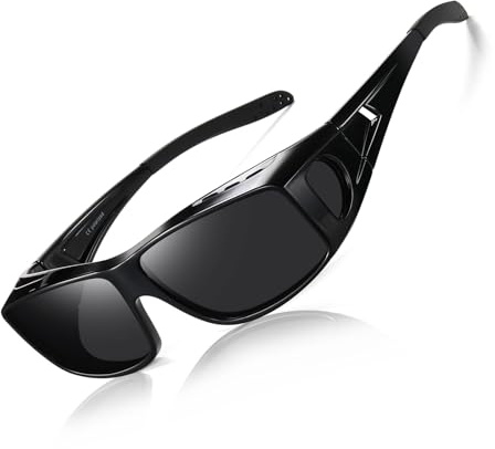 Wzerry Sunglasses Polarized UV Protection, Glasögon, Damglasögon, Glänsande Svart Ram/Grå Lins