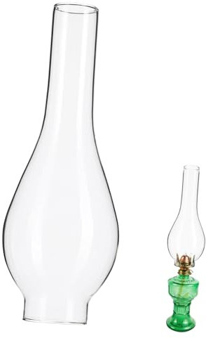 HOMOCONO Kleiner Transparenter Glas-lampenschirm Für Petroleumlampen Winddicht Hitzebeständig Vintage Öllampe Ersatz Glaslampe Für Dekorative Öllampen Und Windlichter