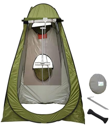 PrivateTent Pop Up Duschzelt für Camping, tragbar und Umkleidekabine mit Sonnenschutz UPF 50+, einfache Installation für Aktivitäten im Freien, Strand, Wandern, Tasche, Aufbewahrung, Seile,