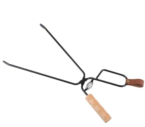 Pinza per legna da ardere ad alte prestazioni, 18 pollici, pinzetta in legno per focolare all'aperto, camini interni, falò, falò