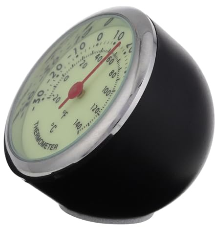 Thermomètre de Tableau de Bord de Voiture Compact en Alliage Plastique | Affichage de Différence de Température, Accessoire pour Véhicule et Voiture, Format Discret