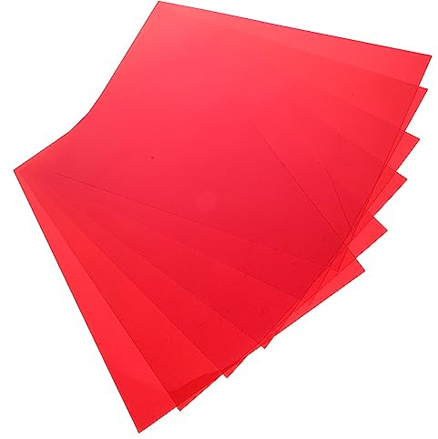 Hemobllo 6 Stück Farbige PVC Gel Lichtfilter Transparent Lichtfilterfolie für Beleuchtung Klassenzimmer Optische Experimente Kunststofffilter